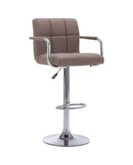 Tabouret de bar Taupe Tissu | Mobilier & Déco