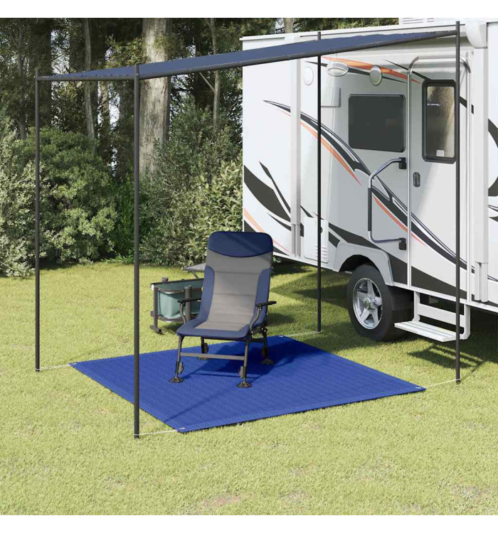 Tapis de tente 200x200 cm Bleu PEHD | Mobilier & Déco