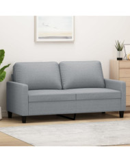 Canapé à 2 places Gris clair 140 cm Tissu | Mobilier & Déco