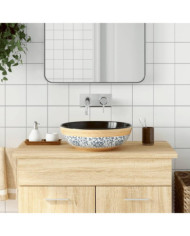 Vasque à poser multicolore rond Φ41x14 cm céramique | Mobilier & Déco