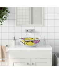 Vasque à poser multicolore rond Φ41x14 cm céramique | Mobilier & Déco