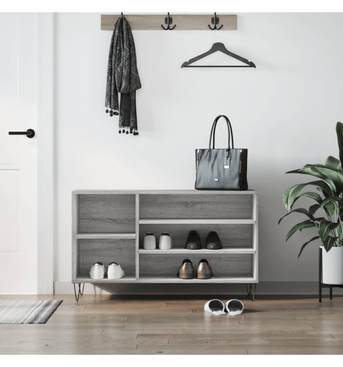 Armoire à chaussures Sonoma gris 102x36x60 cm Bois d'ingénierie | Mobilier & Déco