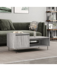 Table basse Sonoma gris 100x50x45 cm Bois d'ingénierie | Mobilier & Déco