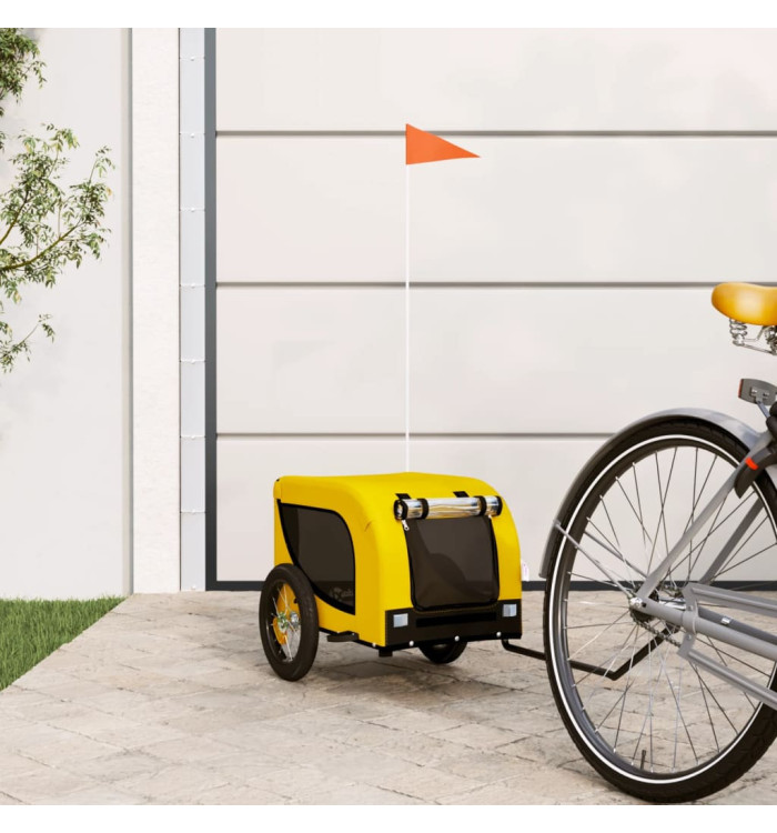 Remorque de vélo pour animaux de compagnie jaune et noir | Mobilier & Déco