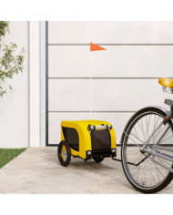 Remorque de vélo pour animaux de compagnie jaune et noir | Mobilier & Déco