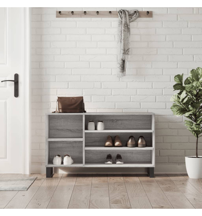 Armoire à chaussures Sonoma gris 102x36x60 cm Bois d'ingénierie | Mobilier & Déco