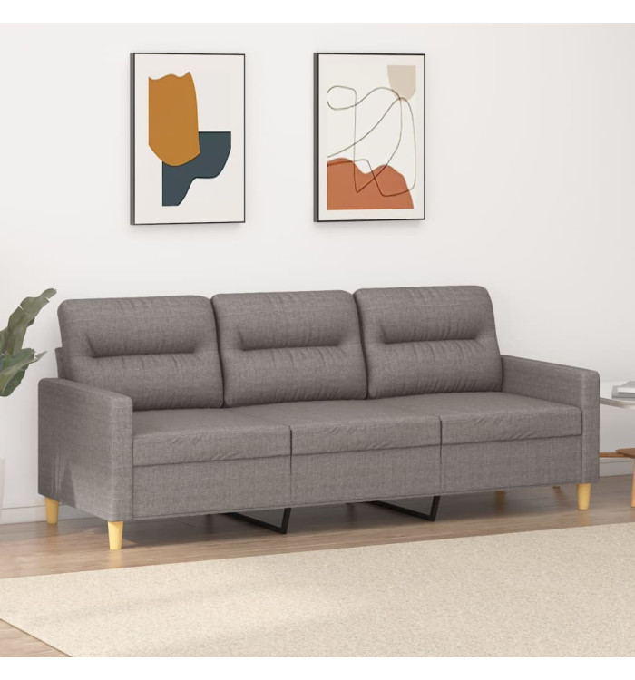 Canapé à 3 places Taupe 180 cm Tissu | Mobilier & Déco