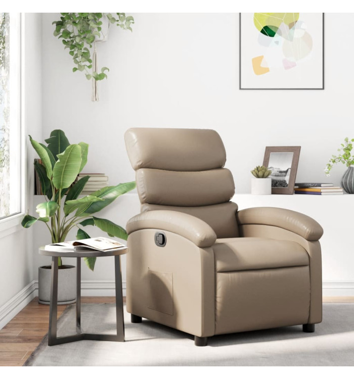 Fauteuil inclinable Cappuccino Similicuir | Mobilier & Déco