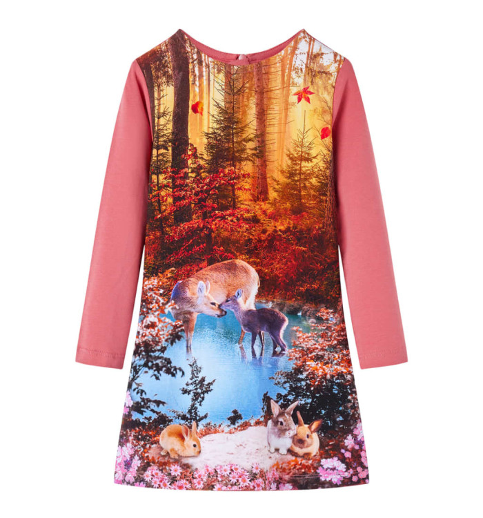 Robe pour enfants à manches longues vieux rose 104 | Mobilier & Déco