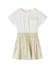 Robe enfants à manches courtes écru 92 | Mobilier & Déco