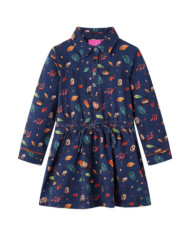 Robe pour enfants à manches longues bleu marine 116 | Mobilier & Déco
