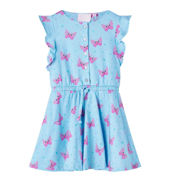 Robe pour enfants avec boutons sans manches bleu 104 | Mobilier & Déco
