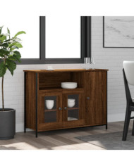 Buffet chêne marron 100x35x75 cm bois d'ingénierie | Mobilier & Déco