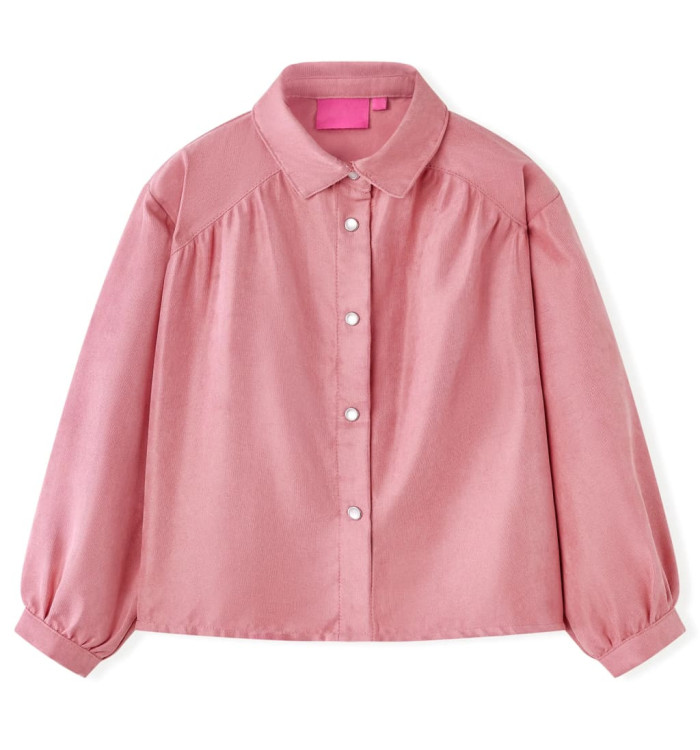 Chemisier enfants à manches lanterne rose vieux 128 | Mobilier & Déco