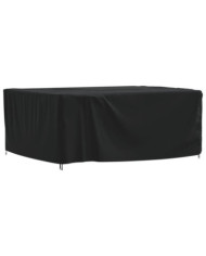 Housse de salon de jardin noir 242x182x100 cm oxford 420D | Mobilier & Déco