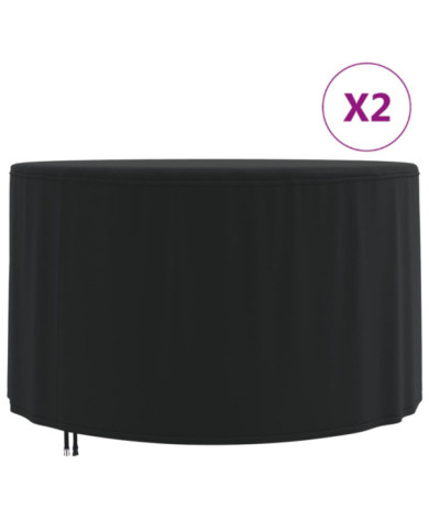 Housses de salon de jardin 2 pcs Ø 128x71cm 420D tissu oxford | Mobilier & Déco
