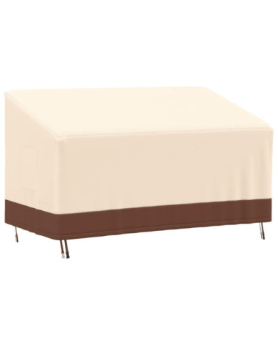 Housse de banc 3 places beige 159x84x56/81 cm oxford 600D | Mobilier & Déco