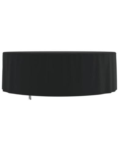 Housse de salon de jardin rond noir Ø 244x71 cm oxford 420D | Mobilier & Déco