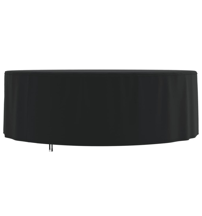 Housse de salon de jardin rond noir Ø 244x71 cm oxford 420D | Mobilier & Déco