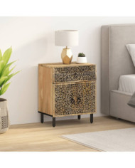 Table de chevet 50x33x60 cm bois de manguier massif | Mobilier & Déco