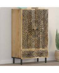 Buffet 60x33x100 cm bois de manguier massif | Mobilier & Déco