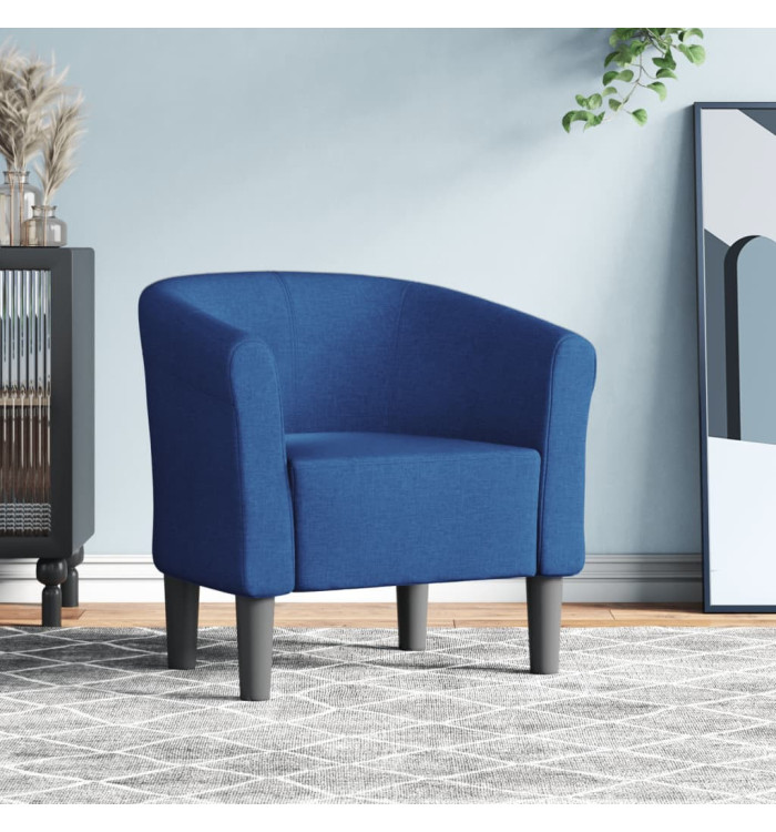 Chaise cabriolet bleu tissu | Mobilier & Déco