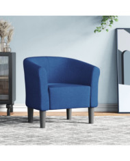 Chaise cabriolet bleu tissu | Mobilier & Déco
