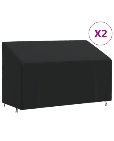 Housses de banc 3 places 2 pcs 165x70x65/94cm tissu oxford 420D | Mobilier & Déco