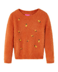 Pull-over tricoté pour enfants orange brûlé 92 | Mobilier & Déco