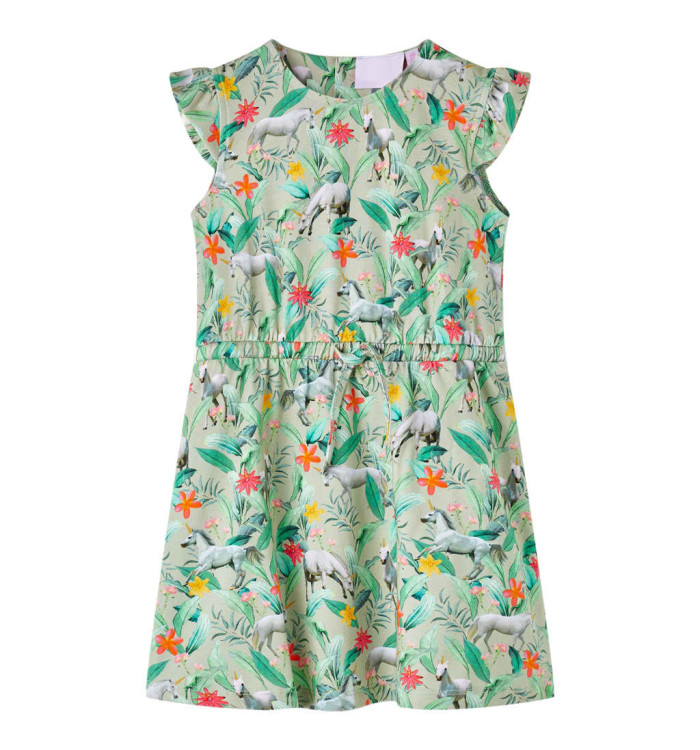 Robe enfants à manches kaki clair 104 | Mobilier & Déco