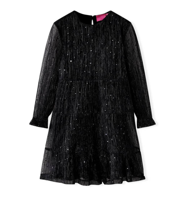 Robe à manches longues pour enfants noir 128 | Mobilier & Déco