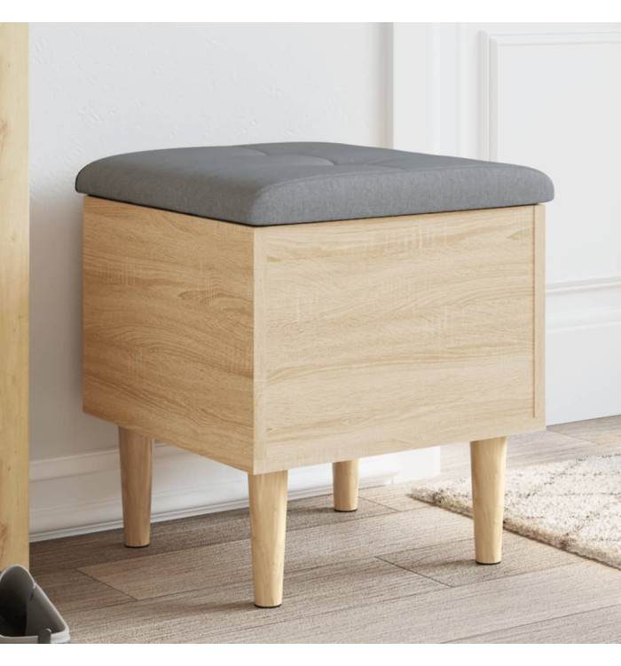 Banc de rangement chêne sonoma 42x42x46 cm bois d'ingénierie | Mobilier & Déco