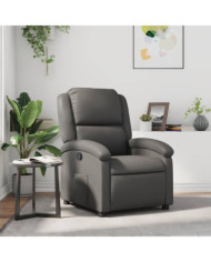 Fauteuil inclinable Gris Similicuir | Mobilier & Déco