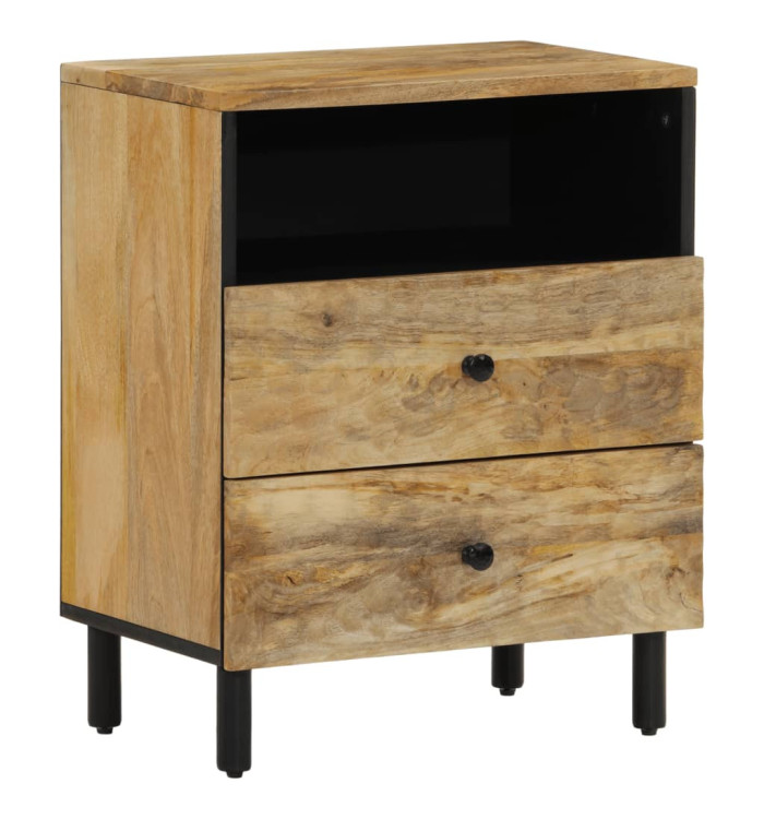 Table de chevet 50x33x60 cm bois de manguier massif | Mobilier & Déco