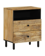 Table de chevet 50x33x60 cm bois de manguier massif | Mobilier & Déco