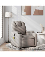 Fauteuil de massage inclinable Taupe Tissu | Mobilier & Déco