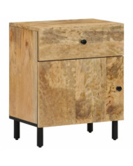 Table de chevet 50x33x60 cm bois de manguier massif | Mobilier & Déco
