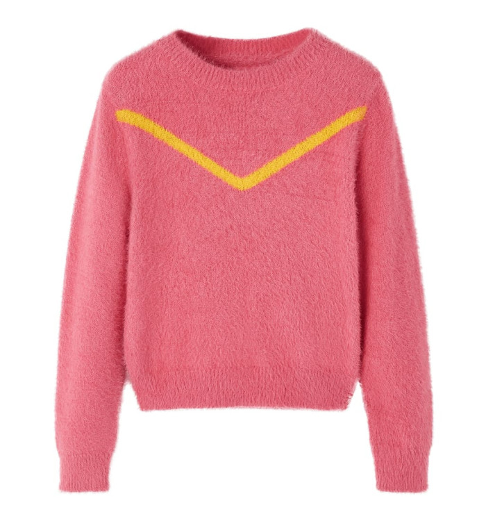 Pull-over tricoté pour enfants rose vieux 116 | Mobilier & Déco