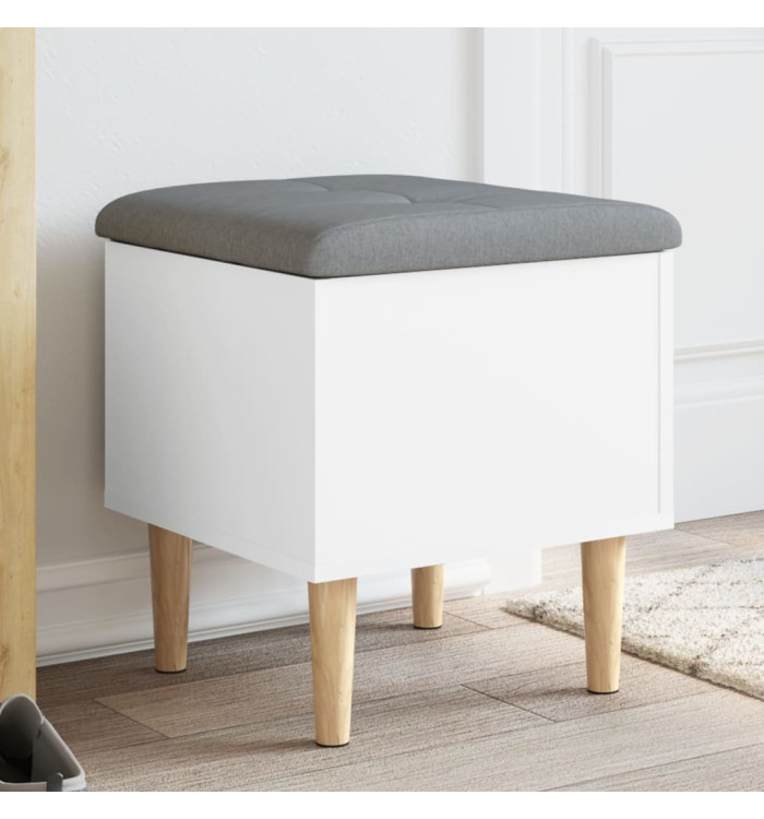 Banc de rangement blanc 42x42x46 cm bois d'ingénierie | Mobilier & Déco
