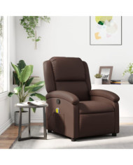 Fauteuil de massage inclinable Marron Similicuir | Mobilier & Déco