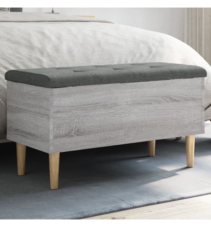 Banc de rangement sonoma gris 82x42x46 cm bois d'ingénierie | Mobilier & Déco