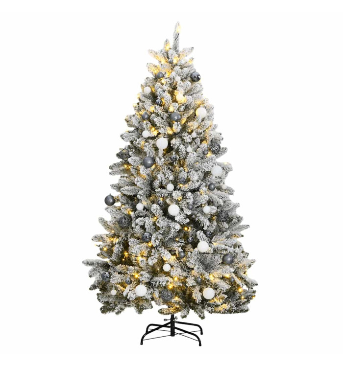 Sapin de Noël artificiel articulé 300 LED et boules 300 cm | Mobilier & Déco