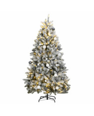 Sapin de Noël artificiel articulé 300 LED et boules 300 cm | Mobilier & Déco