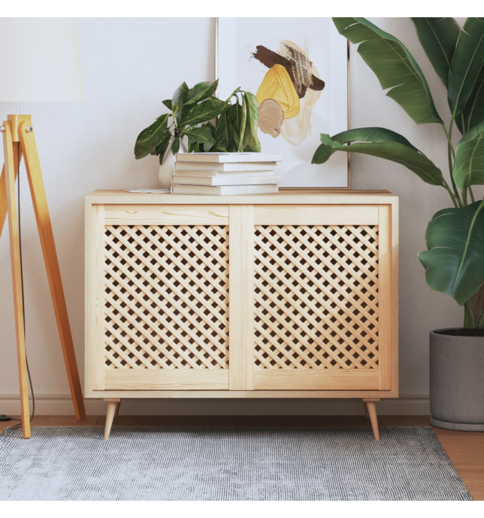 Portes d'armoires en treillis 2 pcs 49,5x61,5 cm pin massif | Mobilier & Déco