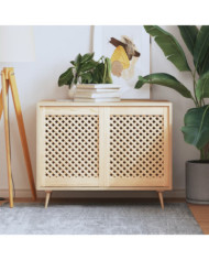 Portes d'armoires en treillis 2 pcs 49,5x61,5 cm pin massif | Mobilier & Déco