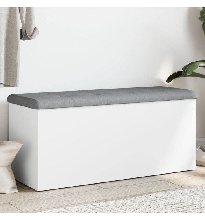 Banc de rangement blanc 102x42x45 cm bois d'ingénierie | Mobilier & Déco
