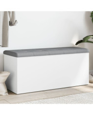 Banc de rangement blanc 102x42x45 cm bois d'ingénierie | Mobilier & Déco