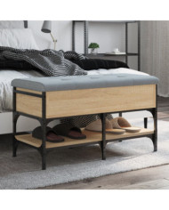 Banc à chaussures chêne sonoma 82x42x45 cm bois d'ingénierie | Mobilier & Déco