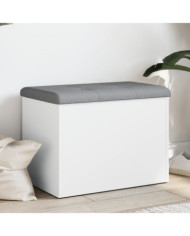 Banc de rangement blanc 62x42x45 cm bois d'ingénierie | Mobilier & Déco