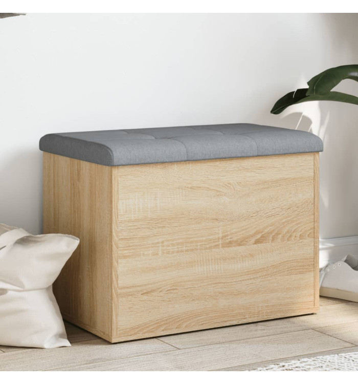 Banc de rangement chêne sonoma 62x42x45 cm bois d'ingénierie | Mobilier & Déco